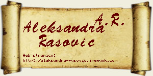 Aleksandra Rašović vizit kartica